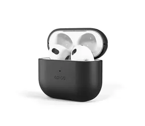 Epico Leather case Ochranné kožené pouzdro pro Apple Airpods 3 černá