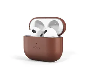 Epico Leather case Ochranné kožené pouzdro pro Apple Airpods 3 hnědá