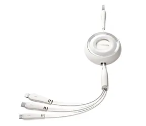 Joyroom S-A40 Nabíjecí kabel 3v1 USB-A (M) - USB-C + MicroUSB + Lightning (M) 3.5A 1m bílá