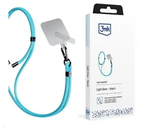 3mk EasyClip šňůrka na telefon Light Blue (black)