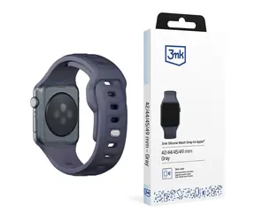 3mk Silicone Watch Strap pro Apple 42/44/45/49 mm Gray