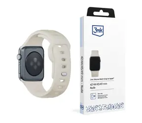 3mk Silicone Watch Strap pro Apple 42/44/45/49 mm Nude