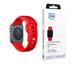 3mk Silicone Watch Strap pro Apple 42/44/45/49 mm Red