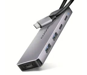 AXAGON HMC-5H60, USB 5Gbps hub, porty 2x USB-A, 1x USB-C, HDMI 4k/60, PD 100W, kabel USB-C 15cm