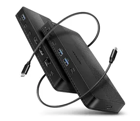 AXAGON HMC-U4, USB4 40Gbps dock, 3x USB-A, 2x USB-C, HDMI & DP 8K/30Hz, RJ-45, SD/mSD, audio, PD 100W, kabel USB-C 80cm