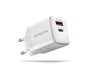 AXAGON ACU-PQ20W bílá / nabíječka do sítě / 1x USB-A / 1x USB-C / 20W / Quick Charge