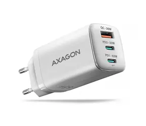 AXAGON ACU-DPQ65W bílá / GaN nabíječka do sítě / 1x USB-A / 2x USB-C / 65W