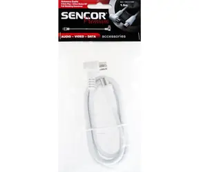 SENCOR SAV 169-015W anténní koaxiální kabel M-F 90° 1.5m
