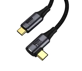 PremiumCord USB4 Gen 3x2 40Gbps 8K@60Hz zahnutý kabel Thunderbolt 3 délka 0.8m
