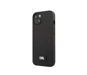 Rozbaleno - Karl Lagerfeld Saffiano Plaque Kryt pro Apple iPhone 13 černá / rozbaleno