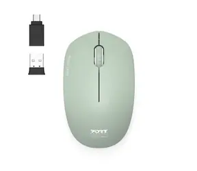 PORT CONNECT Wireless COLLECTION olivová / bezdrátová myš / USB-A/USB-C dongle / 2.4Ghz / 1600 DPI    