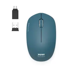 PORT CONNECT Wireless COLLECTION safírová / bezdrátová myš / USB-A/USB-C dongle / 2.4Ghz / 1600 DPI    
