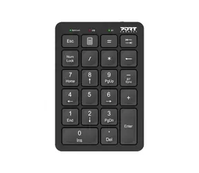PORT CONNECT Bluetooth Rechargeable Keypad černá / Bezdrátová dobíjecí numerická klávesnice 