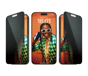 PanzerGlass Tvrzené sklo UWF Privacy s aplikátorem pro Apple iPhone 15 Pro Max černá