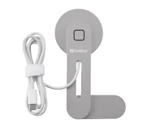 Sandberg ScreenMount stříbrná / Bezdrátová nabíječka / MagSafe / 15W