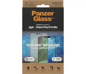 PanzerGlass Tvrzené sklo UWF Anti-Bluelight AB s aplikátorem pro Apple iPhone 14 Plus/13 Pro Max černá