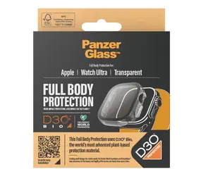 PanzerGlass Tvrzené sklo Full Body D3O pro Apple Watch Ultra/Ultra 2 transparentní