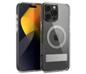 Spigen Caseology Capella MagSafe Kickstand ochranný kryt pro Apple iPhone 16 Pro clear gray