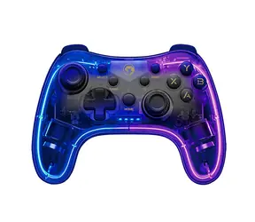 Marvo GHOST 40 transparentní / Bezdrátový herní ovladač / pro PC / PS3/4 / Android & iOS / RGB