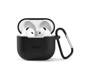Epico Silikonové outdoor pouzdro pro Apple AirPods 4/4(ANC) černá