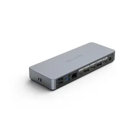 Hyper® HyperDrive USB-C Dokovací stanice 14v1 stříbrná / 2xHDMI 4K60Hz / 1xGigabit / 1x3.5mm / 2xDP / 5xUSB / 2xUSB-C 