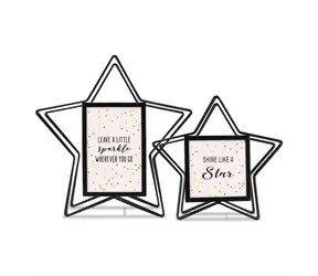 Hama STELLA 10x15 cm a 10x10 cm / Portrétový rámeček / Kov / Černá / 2ks