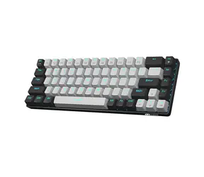 MageGee MK-BOX černo-šedá / Mechanická herní klávesnice / US layout / kabel USB-C / RGB podsvícení 
