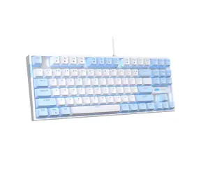 MageGee MK-STAR modro-bílá / Mechanická klávesnice / US layout / Kabel USB / RGB podsvícení 