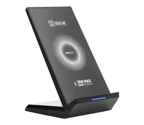 OBAL:ME StandCharger Bezdrátový Nabíjecí Stojánek na Stůl 15W černá