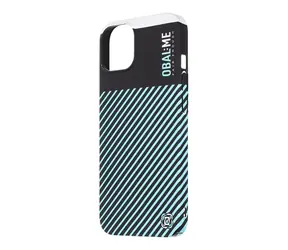 OBAL:ME Flossy Stripes Kryt pro Apple iPhone 13 černá/světle modrá