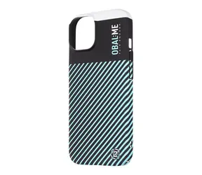 OBAL:ME Flossy Stripes Kryt pro Apple iPhone 14 černá/světle modrá