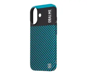 OBAL:ME Flossy Stripes Kryt pro Apple iPhone 16 černá/tyrkys
