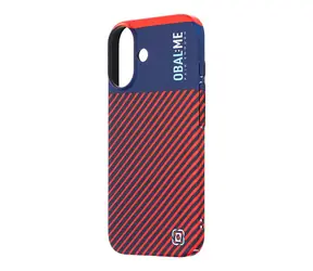 OBAL:ME Flossy Stripes Kryt pro Apple iPhone 16 modrá/červená