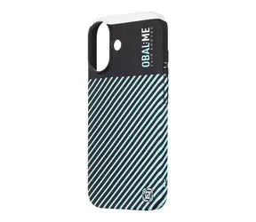 OBAL:ME Flossy Stripes Kryt pro Apple iPhone 16 Plus černá/světle modrá