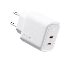 VOLTME Revo 45 Duo CC 45W bílá / GaN / 45W / 2x USB-C 