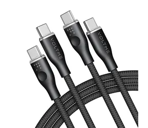 VOLTME Powerlink Rugg Series CTC Kabel USB-C(M) 5A/100W 1.8m černá / 2x USB-C(M)