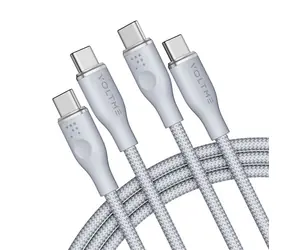 VOLTME Powerlink Rugg Series CTC Kabel USB-C(M) 5A/100W 1.8m šedá / 2x USB-C(M)