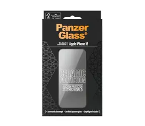 PanzerGlass Ceramic Ochranné sklo pro Apple iPhone 15 / s instalačním rámečkem