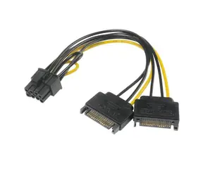 AKASA - SATA power na 6+2-pin PCIe adaptér