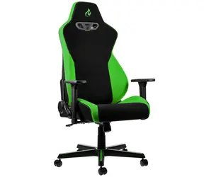 Nitro Concepts S300 Atomic Green zelená / Herní židle / látka / nastavitelná / pojezdová kolečka / nosnost 135 kg 