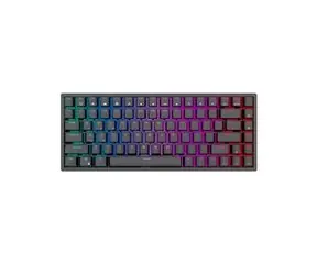 Rozbaleno -  Royal Kludge RK84 RGB hnědé spínače černá / Bezdrátová klávesnice / mechanická / 2.4GHz & BT & USB / rozbaleno