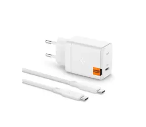Spigen ArcStation Pro GaN 65W bílá / Nabíječka / 1x USB-C / Kabel USB-C/USB-C