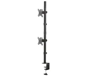 Neomounts FPMA-D550DVBLACK černá / Držák displeje na stůl / 10-32" / VESA 100x100 / nosn. 2x6kg / 2 displeje vert