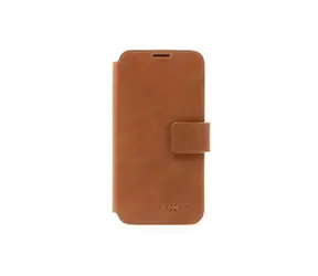 FIXED Kožené pouzdro typu kniha ProFit pro Samsung Galaxy S25 Ultra hnědé