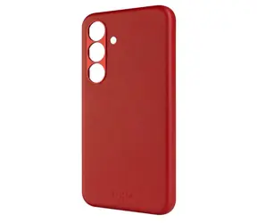 FIXED Kožený zadní kryt MagLeather s podporou MagSafe pro Samsung Galaxy S25 červený