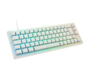 XTRFY K5 bílá / herní klávesnice / mechanická / spínače Kailh Red / TKL / RGB / USB-C / 2m 
