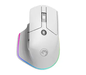 Marvo G803 bílá / Ergonomická bezdrátová myš / optická / 4000 DPI / 6 tlačítek / USB 2.4GHz / Bluetooth