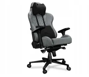 Yumisu 2050 Material šedo-černá / Herní židle / látka / nastavitelná / pojízdná kolečka / nosnost 150 kg