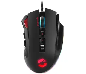 TARIOS RGB Gaming Mouse černá / herní myš / optická / 12000 DPI / 12 tlačítek / USB-A / 1.8m