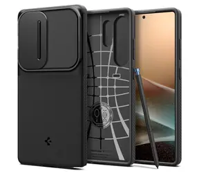 Spigen Optik Armor ochranný kryt pro Samsung Galaxy S25 Ultra black